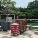 Cambro BAR650DSDX669 67 1/2" Portable Bar - Pre-Mix Drink System, 80 lb Ice Sink, Carmel thumbnail 3