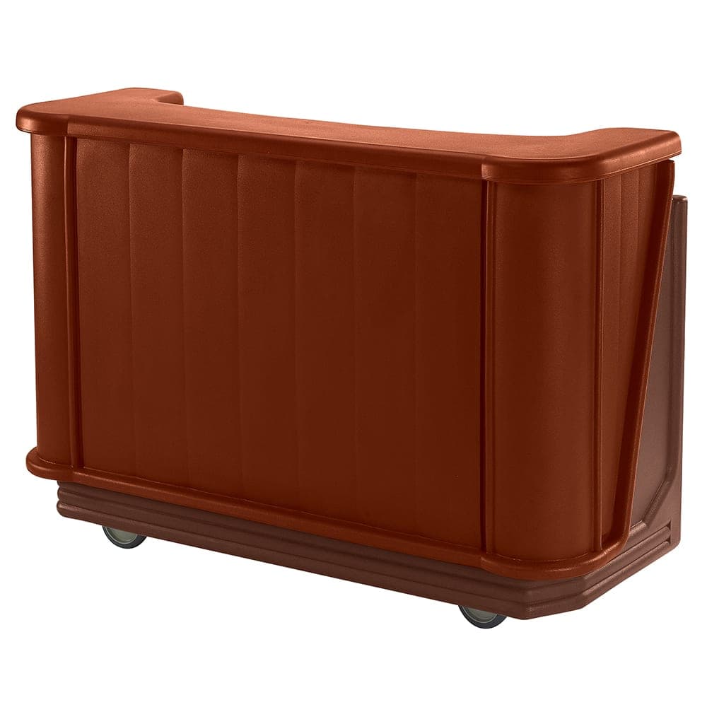 Cambro BAR650PMT189 67 1/2" Portable Bar - Post-Mix Drink System, CO2, Brown/Mahogany 110v