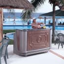 Cambro BAR730DS669 77 5/8" Cambar Portable Bar - 80 lb Ice Sink, Speed Rail, Carmel thumbnail 3