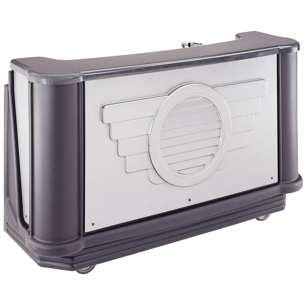 Cambro BAR730DSCP667 77 5/8" Cambar Portable Bar - Cold Plate, 80 lb Ice Sink, Speed Rail, Manhattan