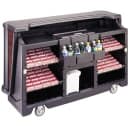 Cambro BAR730DSCP669 77 5/8" Cambar Portable Bar - Cold Plate, 80 lb Ice Sink, Speed Rail, Carmel thumbnail 5