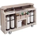 Cambro BAR730DX194 72 3/4" Portable Bar - Cold Plate, 80 lb Ice Sink, Granite Sand thumbnail 3