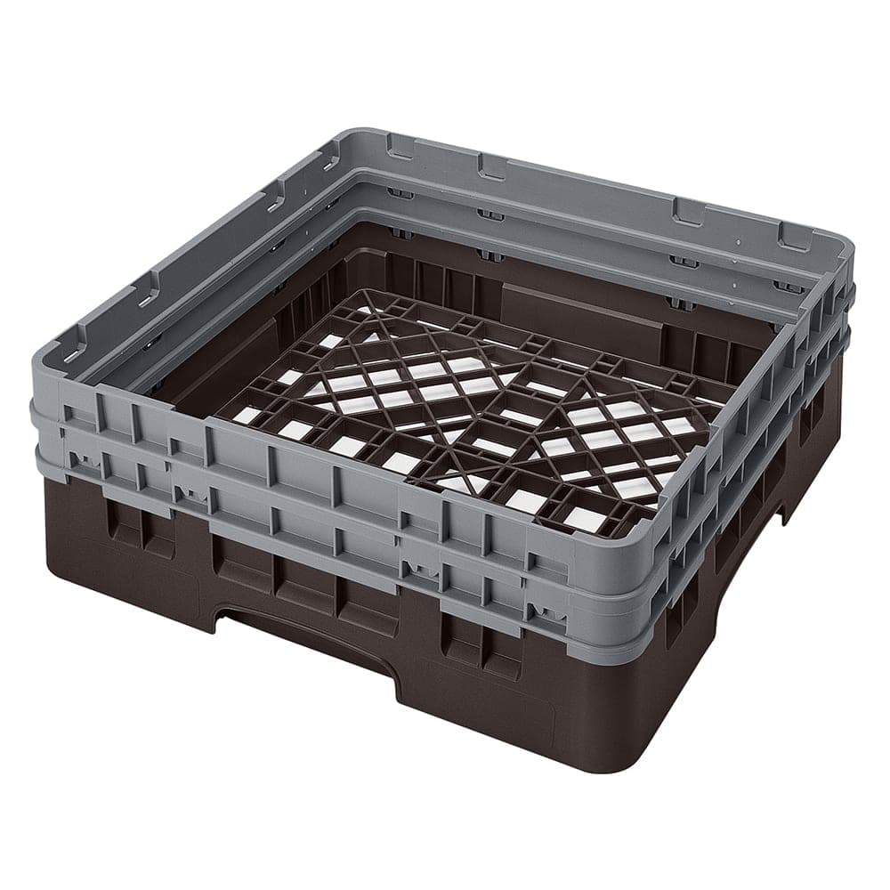 Cambro BR578167 Camrack Base Rack - (2)Extenders, 1 Compartment, 7 1/4"H, Brown