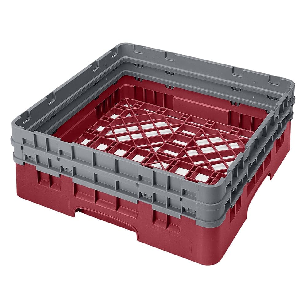 Cambro BR578416 Camrack Base Rack - (2)Extenders, 1 Compartment, 7 1/4"H, Cranberry