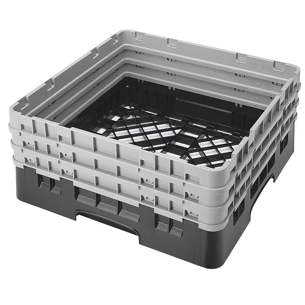 Cambro BR712110 Camrack Base Rack - (3)Extenders, 1 Compartment, 8 7/8"H, Black