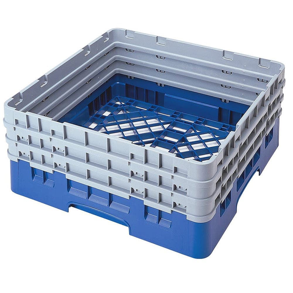 Cambro BR712168 Camrack Base Rack - (3)Extenders, 1 Compartment, 8 7/8"H, Blue