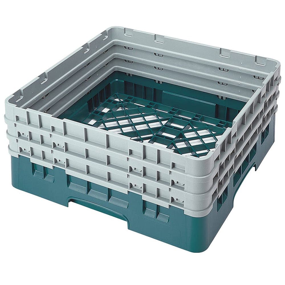 Cambro BR712414 Camrack Base Rack - (3)Extenders, 1 Compartment, 8 7/8"H, Teal