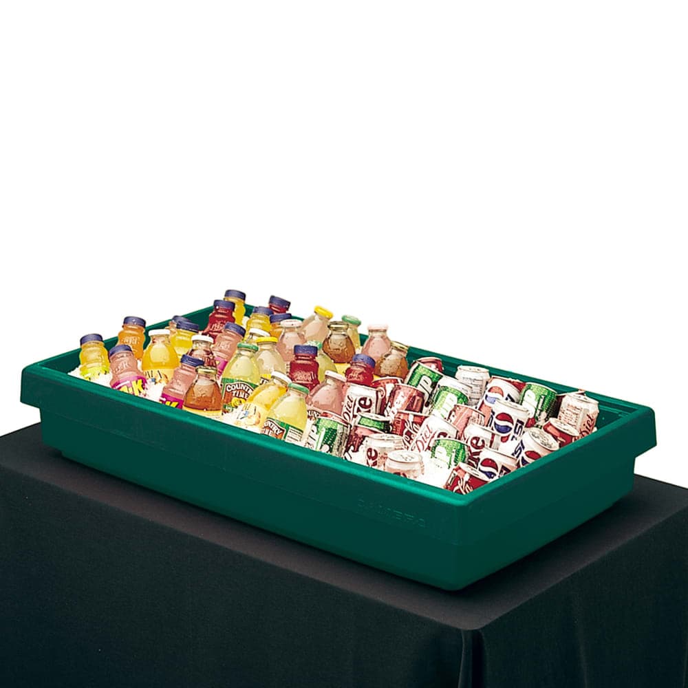 Cambro BUF72519 62 7/8" Cold Food Bar - (5) Pan Capacity, Table Top, Kentucky Green
