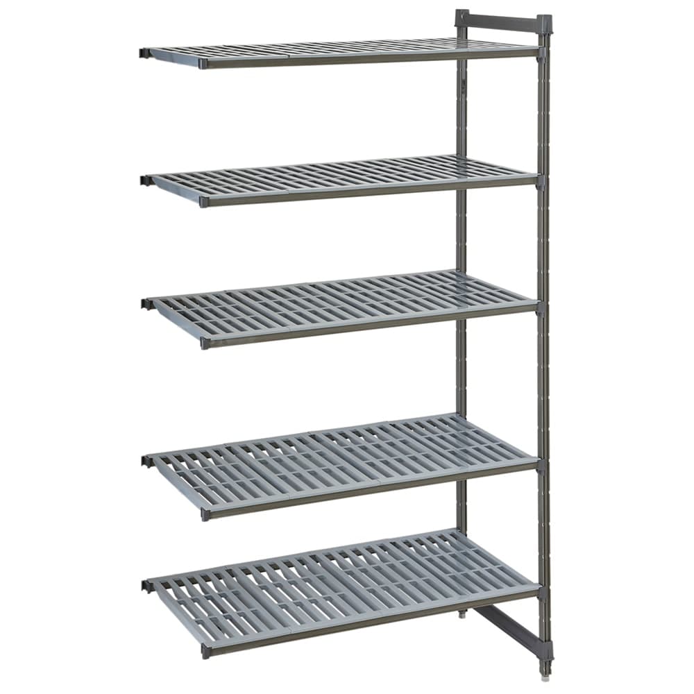 Cambro CBA183072V5580 30" NSF 5-Tier Polymer Shelf Kit - Camshelving® Basics Plus, 18"W, 72"H