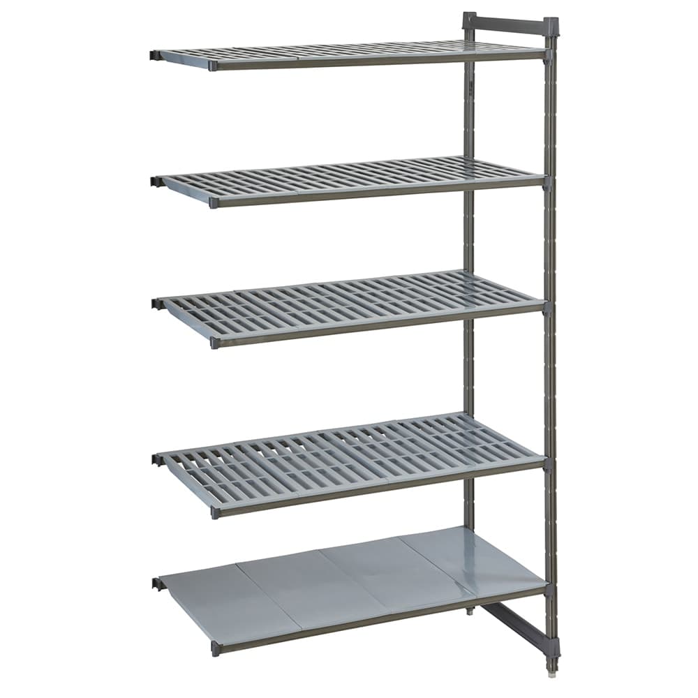 Cambro CBA183084VS5580 30" NSF 5-Tier Polymer Shelf Kit - Camshelving® Basics Plus, 18"W, 84"H