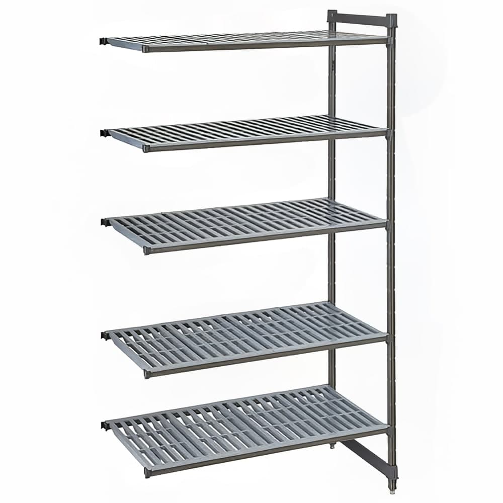Cambro CBA183664V5580 36" NSF 5-Tier Polymer Shelf Kit - Camshelving® Basics Plus, 18"W, 64"H