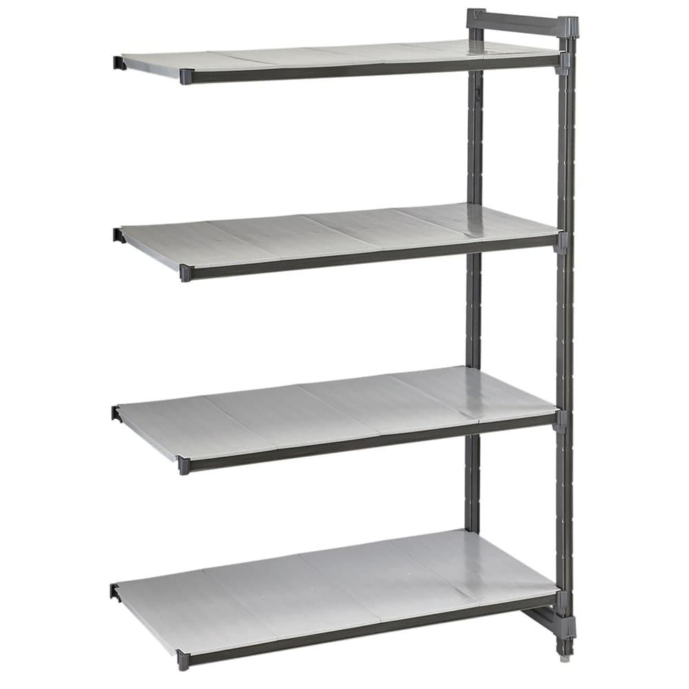 Cambro CBA183672S4580 36" NSF 4-Tier Polymer Shelf Kit - Camshelving® Basics Plus, 18"W, 72"H