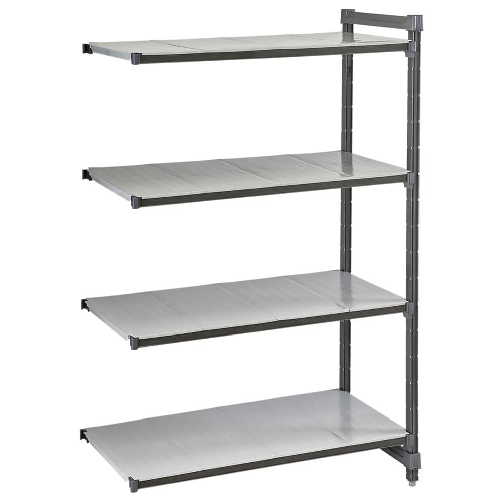 Cambro CBA183684S4580 36" NSF 4-Tier Polymer Shelf Kit - Camshelving® Basics Plus, 18"W, 84"H