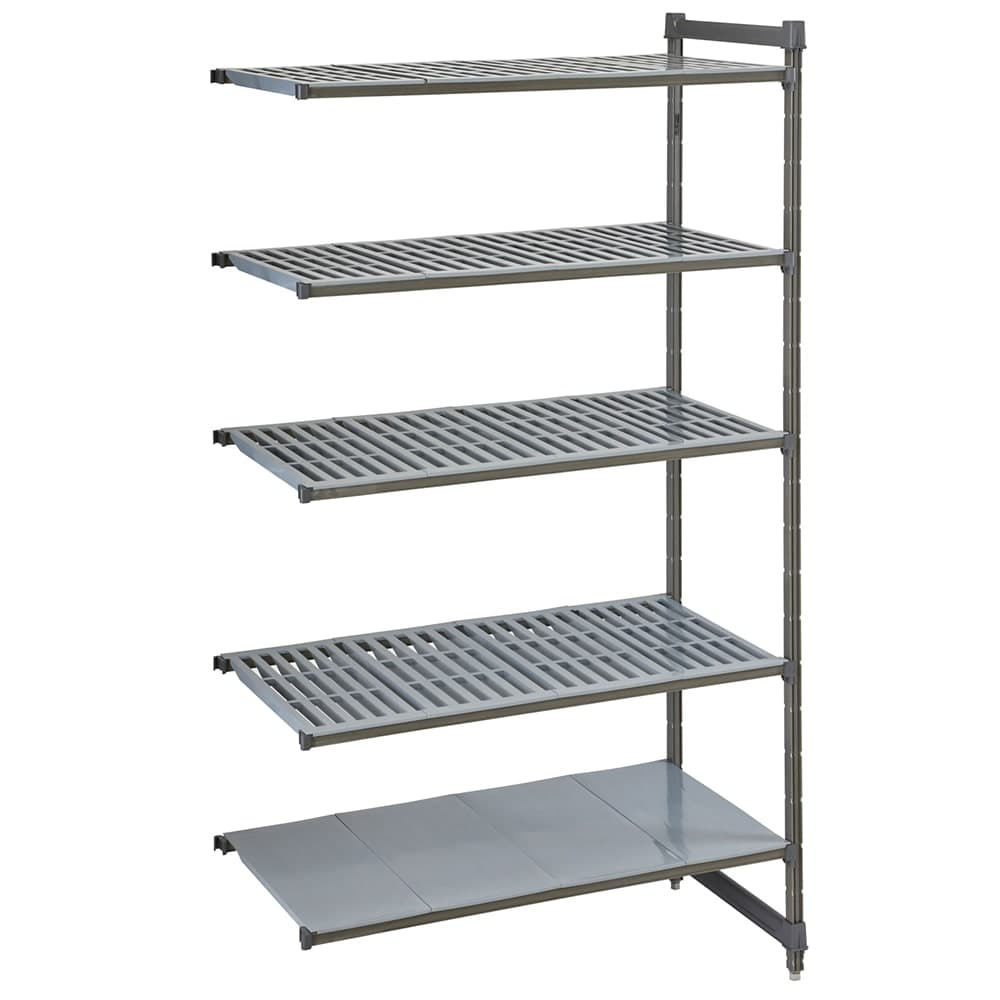 Cambro CBA183684VS5580 36" NSF 5-Tier Polymer Shelf Kit - Camshelving® Basics Plus, 18"W, 84"H