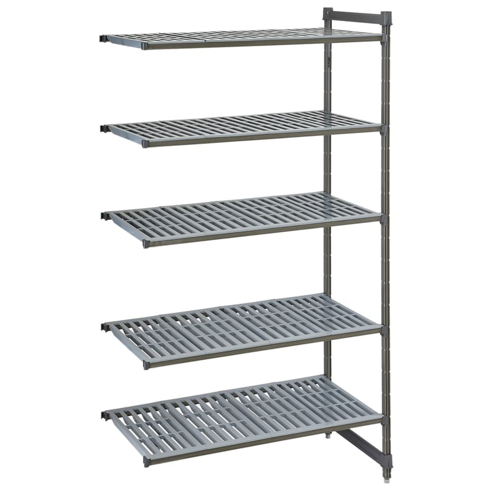 Cambro CBA184264V5580 42" NSF 5-Tier Polymer Shelf Kit - Camshelving® Basics Plus, 18"W, 64"H