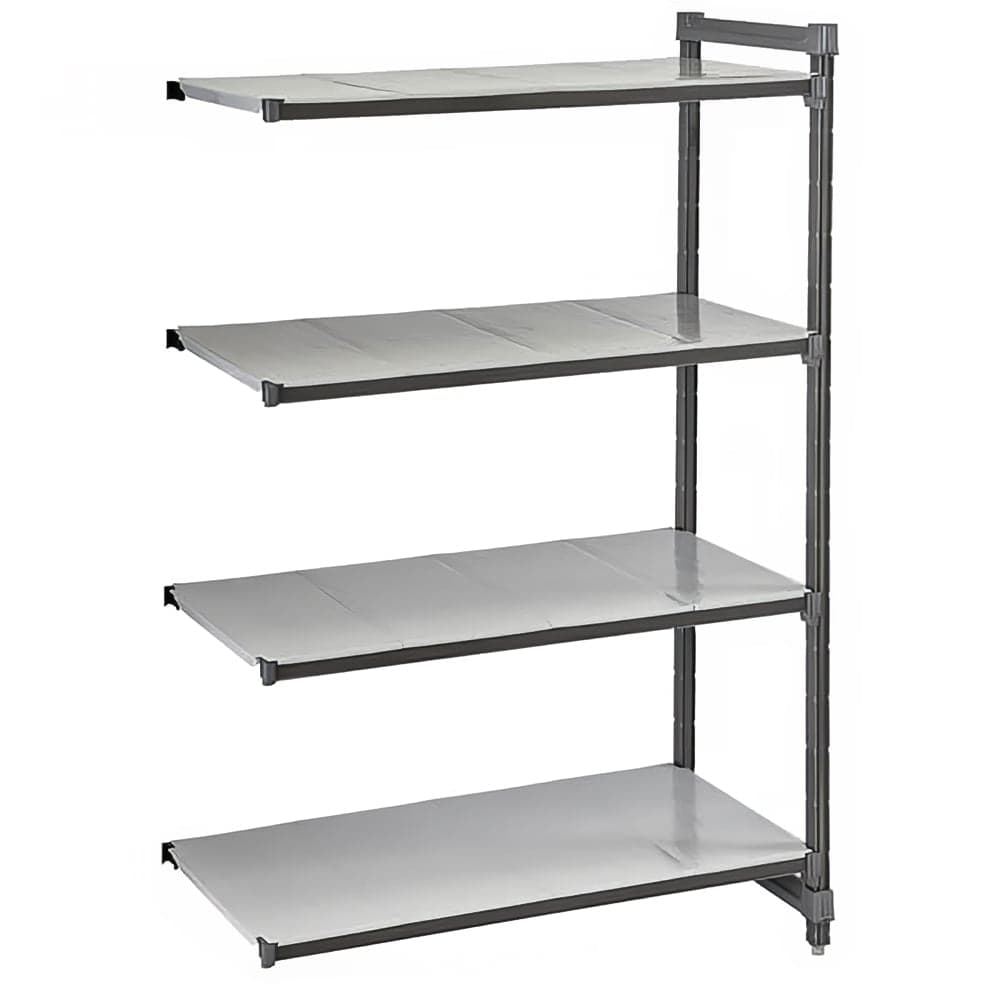 Cambro CBA184272S4580 42" NSF 4-Tier Polymer Shelf Kit - Camshelving® Basics Plus, 18"W, 72"H