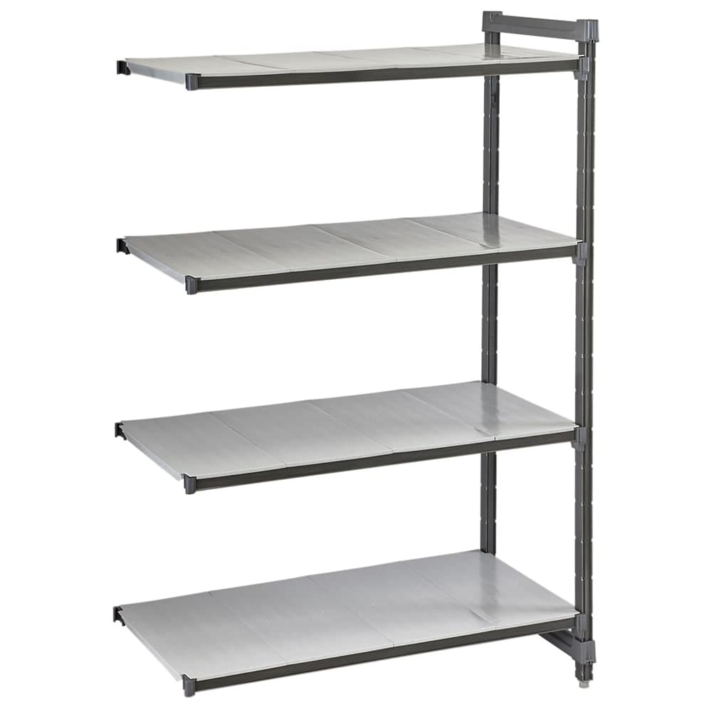 Cambro CBA184284S4580 42" NSF 4-Tier Polymer Shelf Kit - Camshelving® Basics Plus, 18"W, 84"H