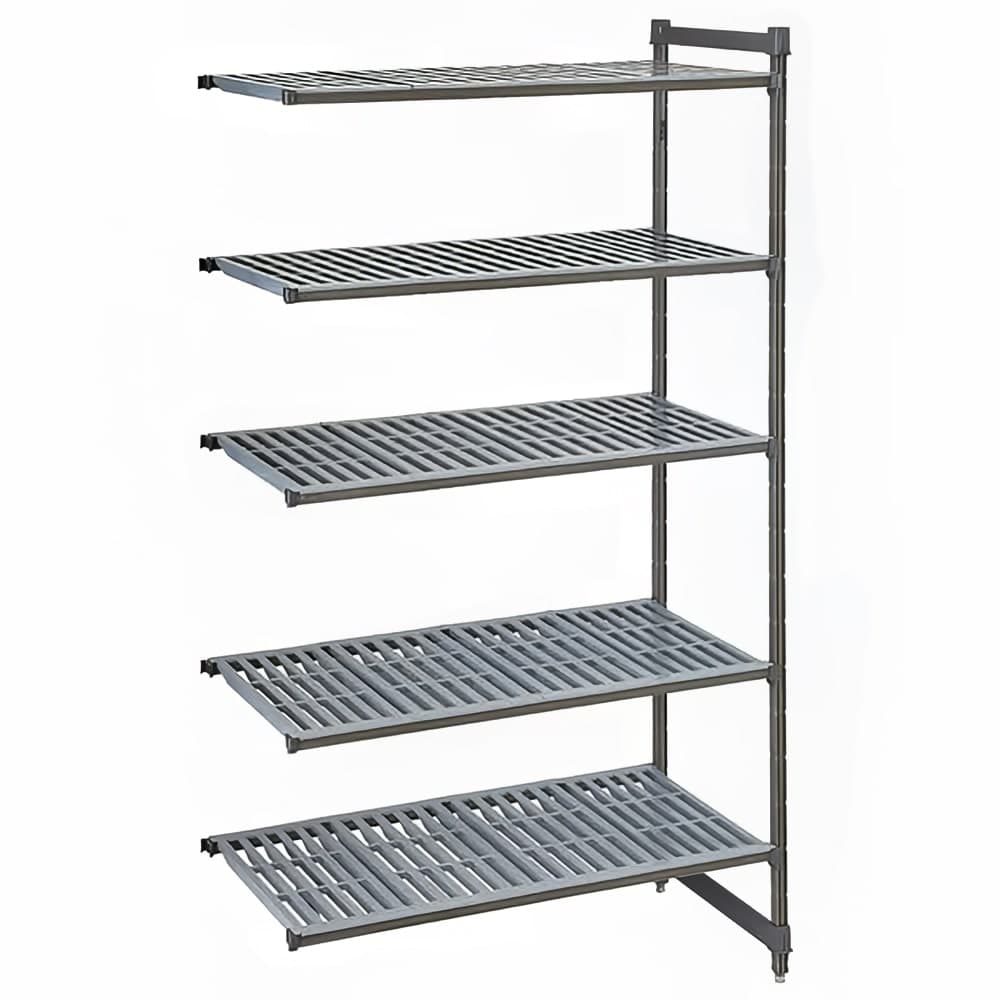 Cambro CBA184284V5580 42" NSF 5-Tier Polymer Shelf Kit - Camshelving® Basics Plus, 18"W, 84"H