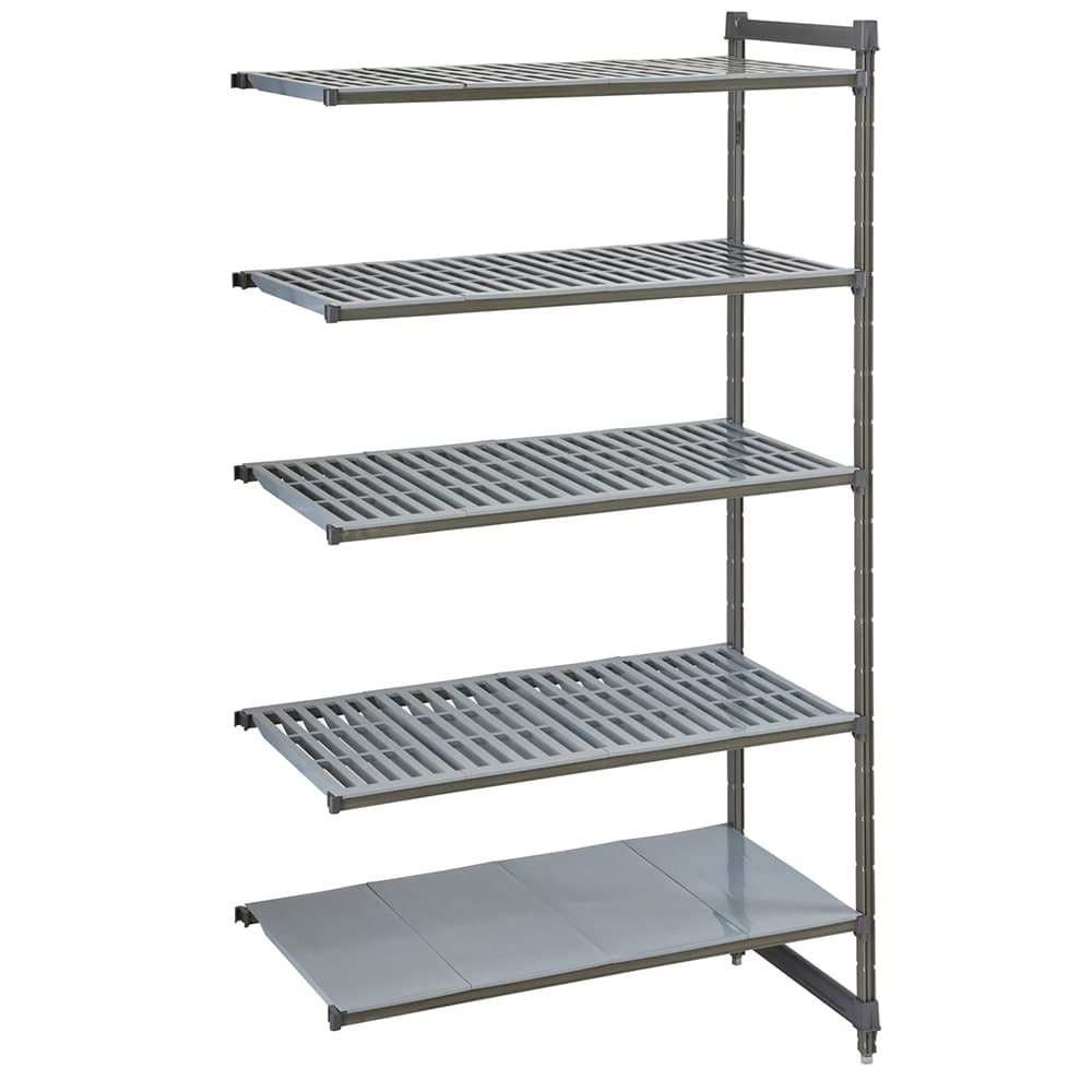 Cambro CBA184284VS5580 42" NSF 5-Tier Polymer Shelf Kit - Camshelving® Basics Plus, 18"W, 84"H