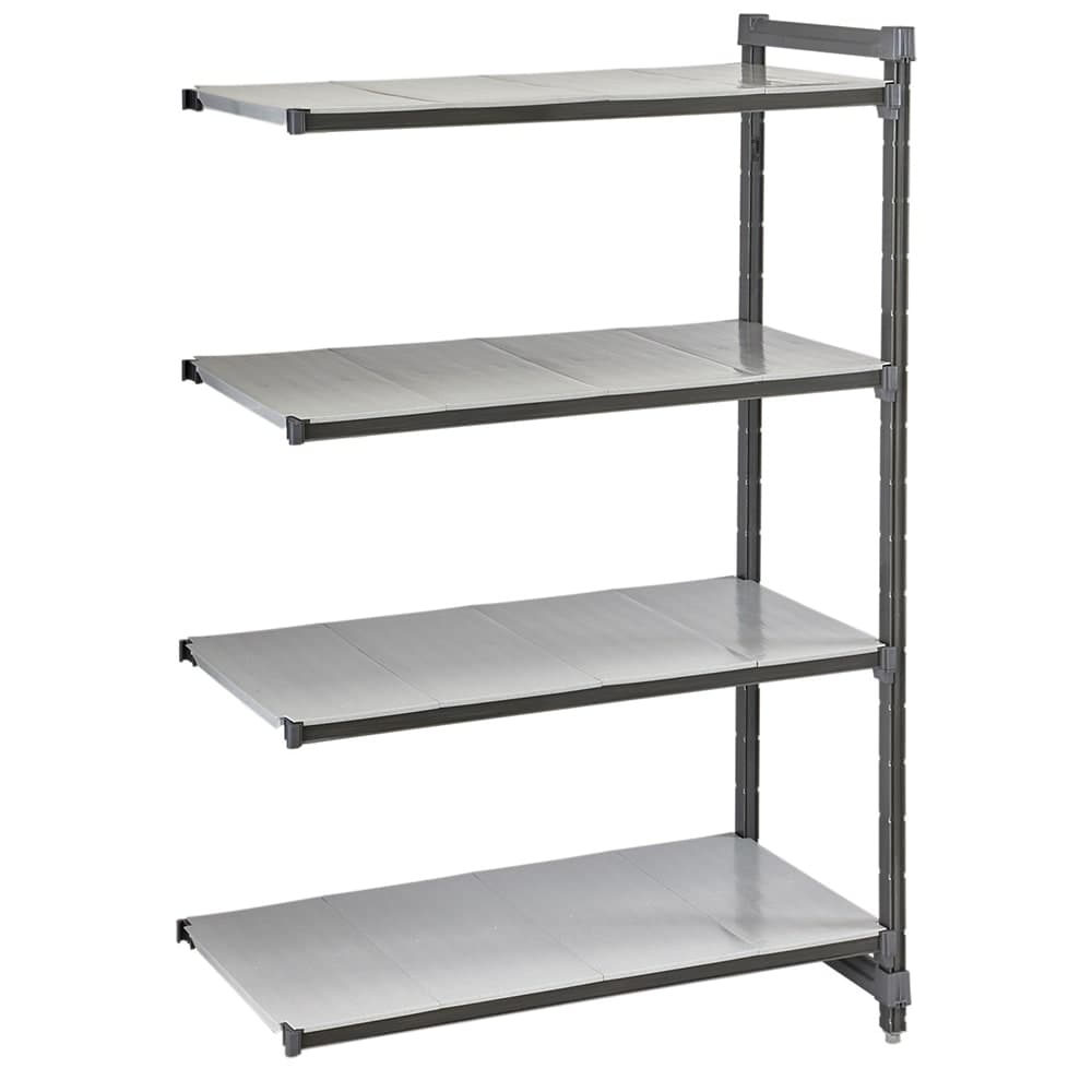 Cambro CBA184864S4580 48" NSF 4-Tier Polymer Shelf Kit - Camshelving® Basics Plus, 18"W, 64"H