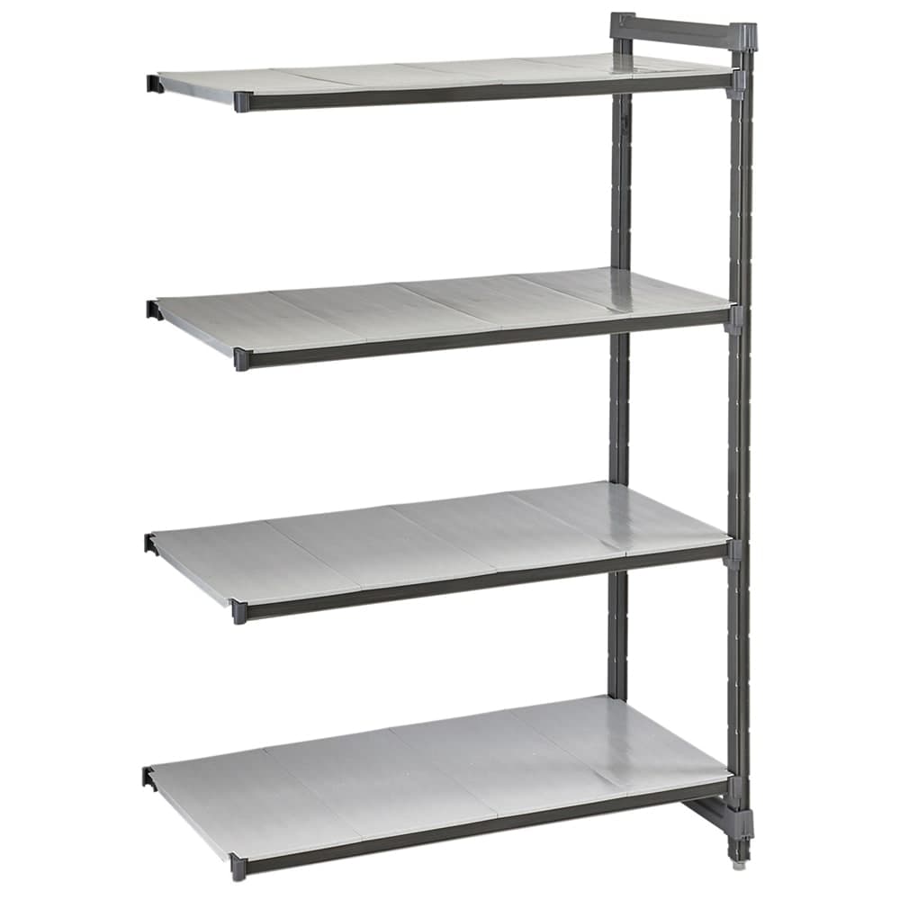 Cambro CBA184872S4580 48" NSF 4-Tier Polymer Shelf Kit - Camshelving® Basics Plus, 18"W, 72"H