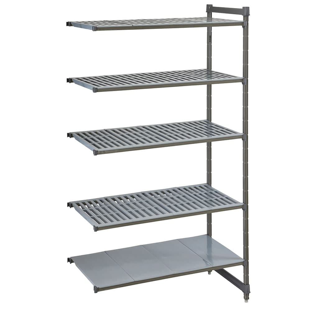Cambro CBA184884VS5580 48" NSF 5-Tier Polymer Shelf Kit - Camshelving® Basics Plus, 18"W, 84"H