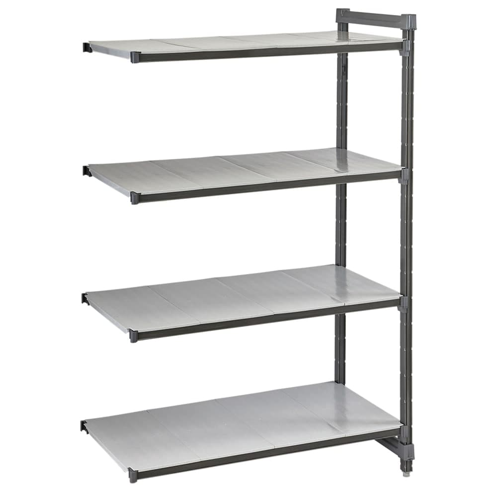 Cambro CBA185464S4580 54" NSF 4-Tier Polymer Shelf Kit - Camshelving® Basics Plus, 18"W, 64"H