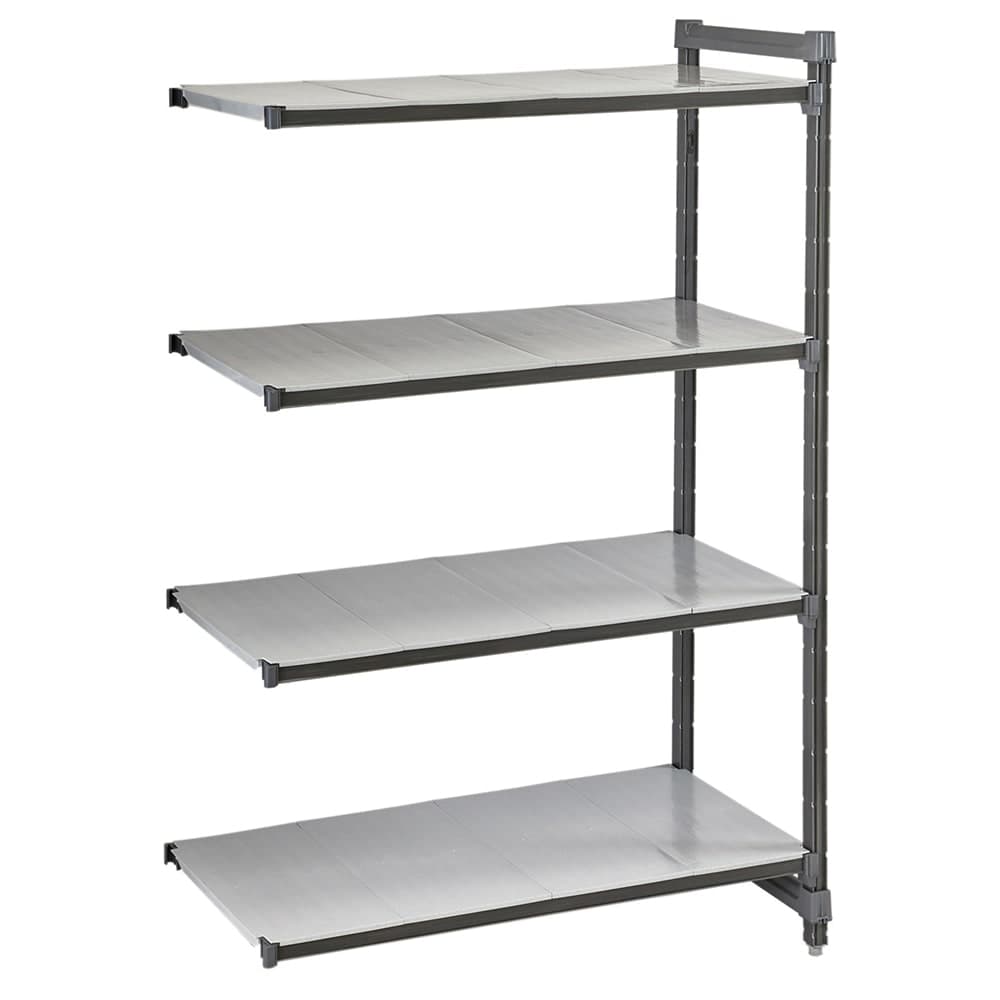 Cambro CBA185484S4580 54" NSF 4-Tier Polymer Shelf Kit - Camshelving® Basics Plus, 18"W, 84"H