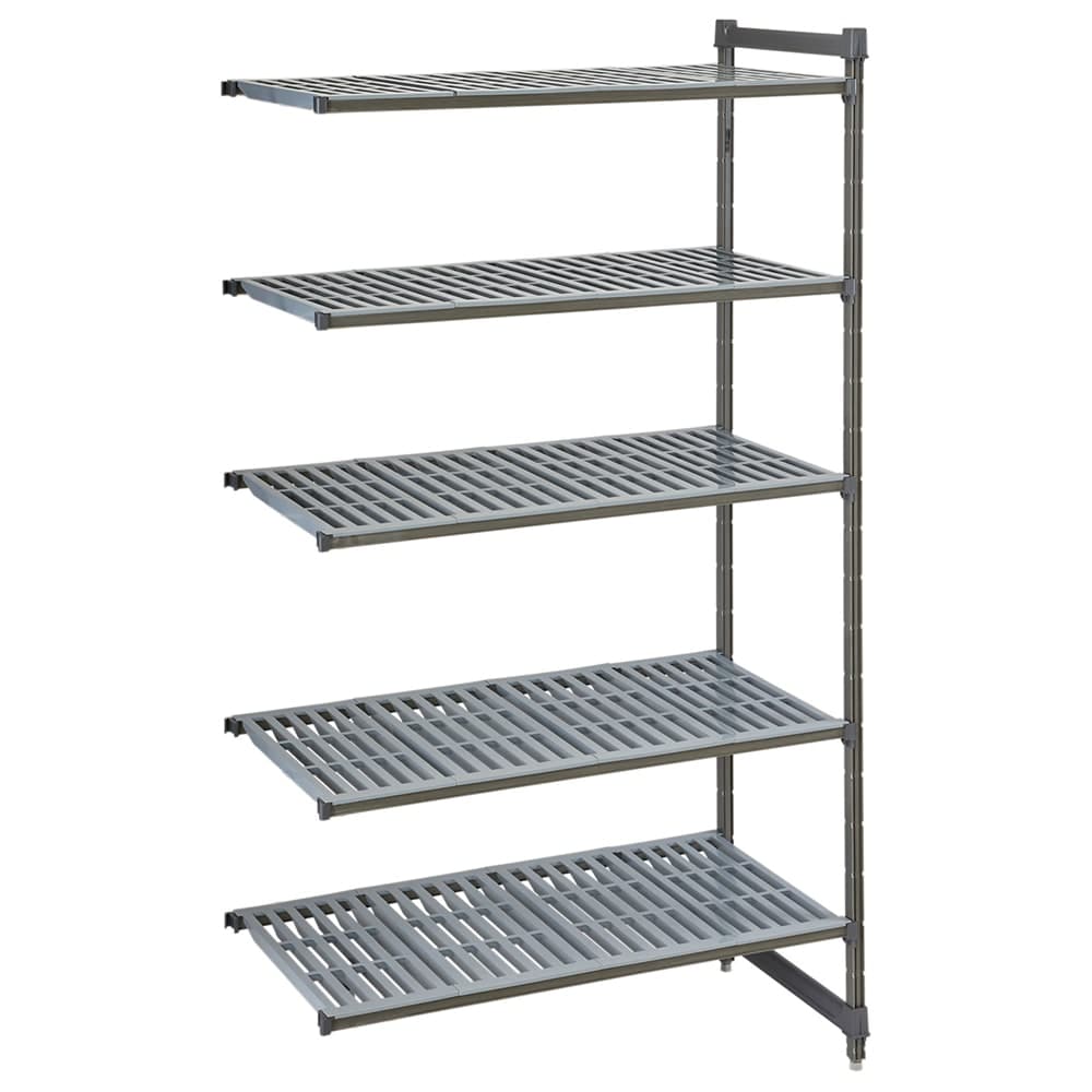 Cambro CBA185484V5580 54" NSF 5-Tier Polymer Shelf Kit - Camshelving® Basics Plus, 18"W, 84"H