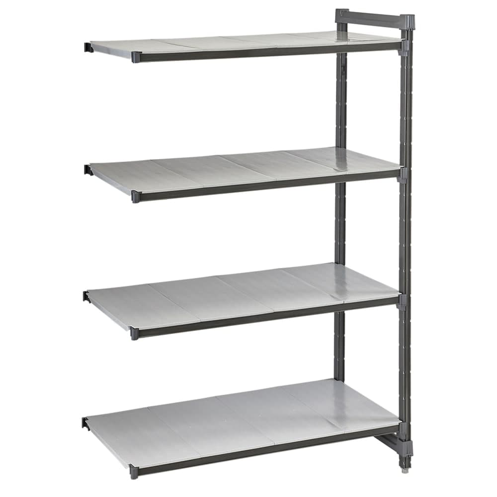 Cambro CBA186064S4580 60" NSF 4-Tier Polymer Shelf Kit - Camshelving® Basics Plus, 18"W, 64"H