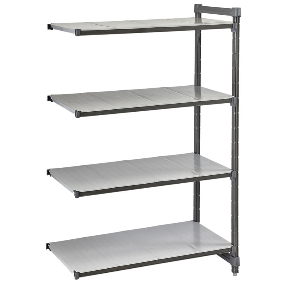 Cambro CBA213072S4580 30" NSF 4-Tier Polymer Shelf Kit - Camshelving® Basics Plus, 21"W, 72"H