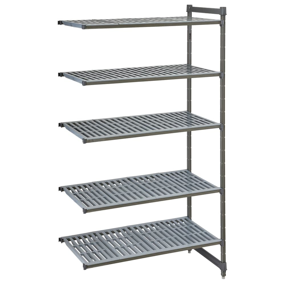Cambro CBA213072V5580 30" NSF 5-Tier Polymer Shelf Kit - Camshelving® Basics Plus, 21"W, 72"H