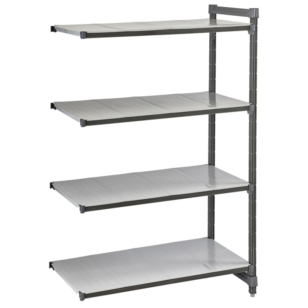 Cambro CBA213084S4580 30" NSF 4-Tier Polymer Shelf Kit - Camshelving® Basics Plus, 21"W, 84"H