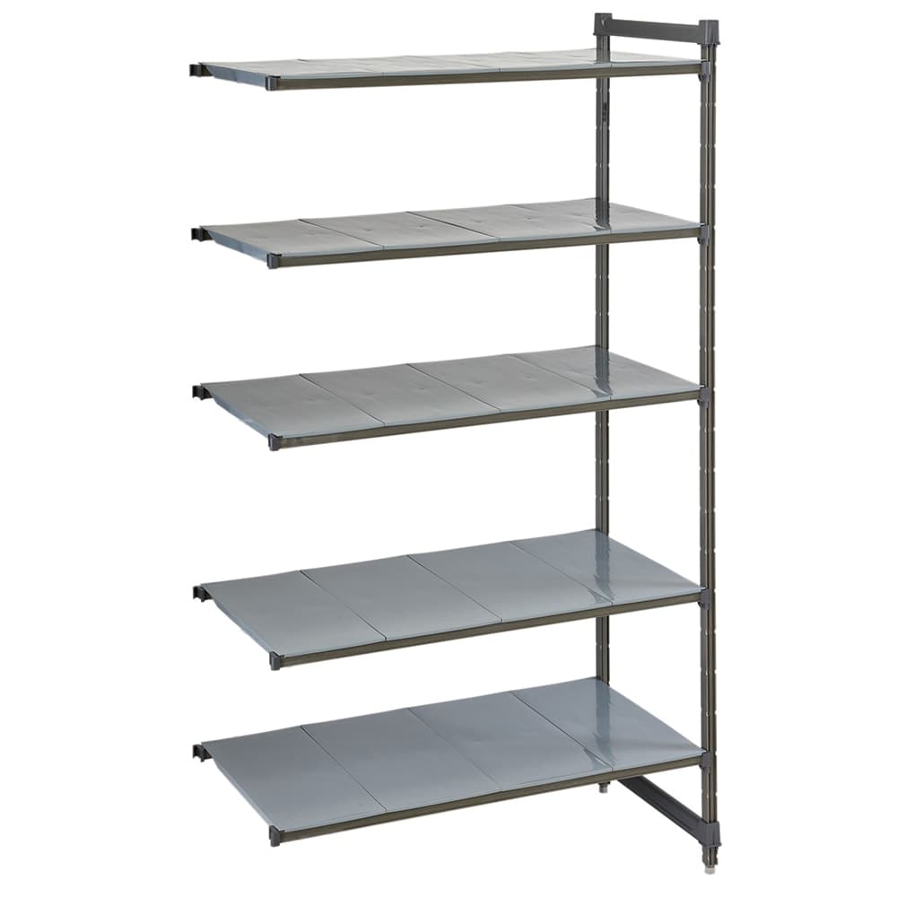 Cambro CBA213084S5580 30" NSF 5-Tier Polymer Shelf Kit - Camshelving® Basics Plus, 21"W, 84"H
