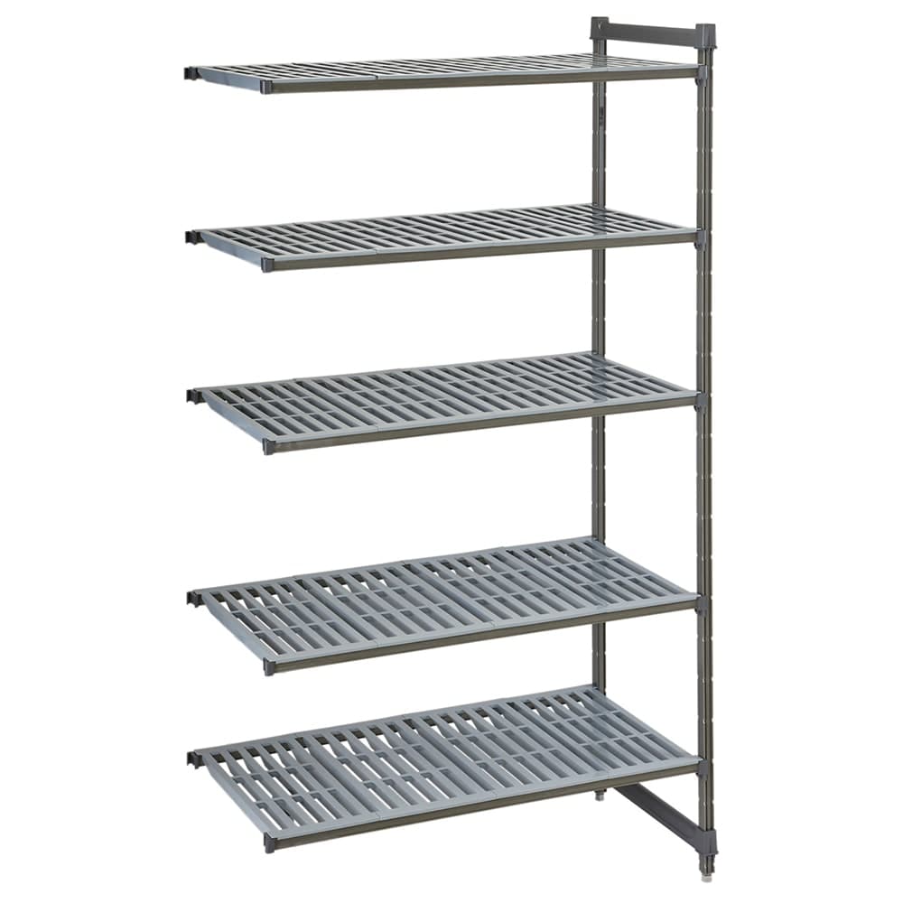 Cambro CBA213672V5580 36" NSF 5-Tier Polymer Shelf Kit - Camshelving® Basics Plus, 21"W, 72"H