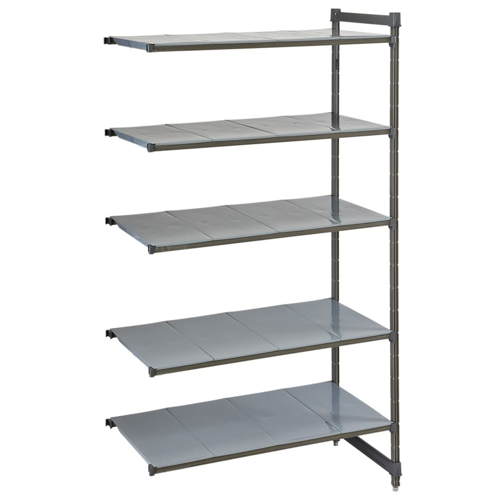 Cambro CBA213684S5580 36" NSF 5-Tier Polymer Shelf Kit - Camshelving® Basics Plus, 21"W, 84"H