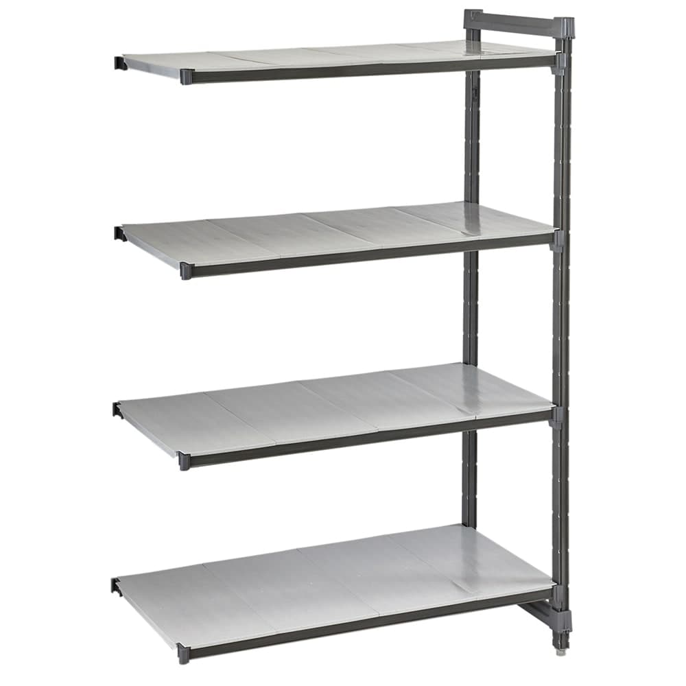 Cambro CBA214264S4580 42" NSF 4-Tier Polymer Shelf Kit - Camshelving® Basics Plus, 21"W, 64"H
