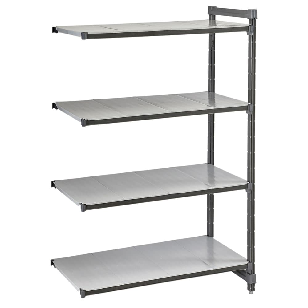 Cambro CBA214272S4580 42" NSF 4-Tier Polymer Shelf Kit - Camshelving® Basics Plus, 21"W, 72"H