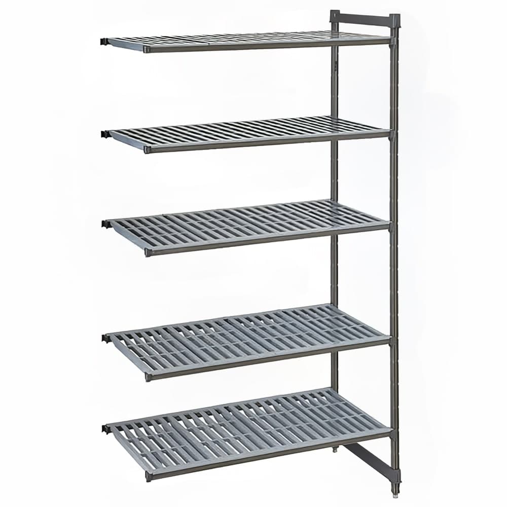 Cambro CBA214284V5580 42" NSF 5-Tier Polymer Shelf Kit - Camshelving® Basics Plus, 21"W, 84"H