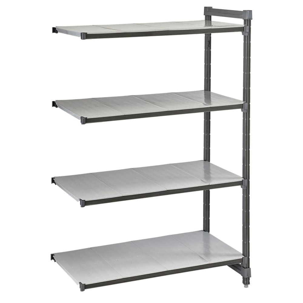 Cambro CBA214864S4580 48" NSF 4-Tier Polymer Shelf Kit - Camshelving® Basics Plus, 21"W, 64"H