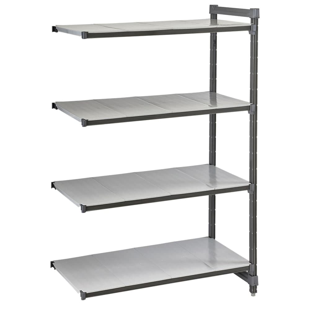 Cambro CBA214872S4580 48" NSF 4-Tier Polymer Shelf Kit - Camshelving® Basics Plus, 21"W, 72"H