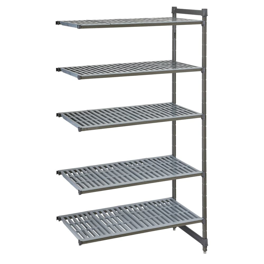 Cambro CBA214872V5580 48" NSF 5-Tier Polymer Shelf Kit - Camshelving® Basics Plus, 21"W, 72"H