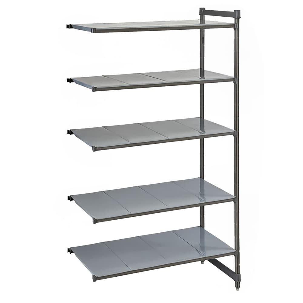 Cambro CBA214884S5580 48" NSF 5-Tier Polymer Shelf Kit - Camshelving® Basics Plus, 21"W, 84"H