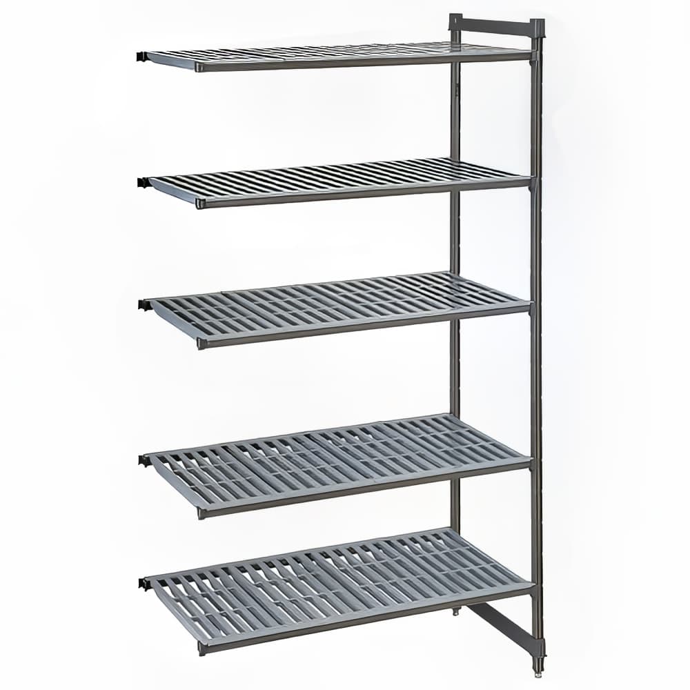 Cambro CBA214884V5580 48" NSF 5-Tier Polymer Shelf Kit - Camshelving® Basics Plus, 21"W, 84"H