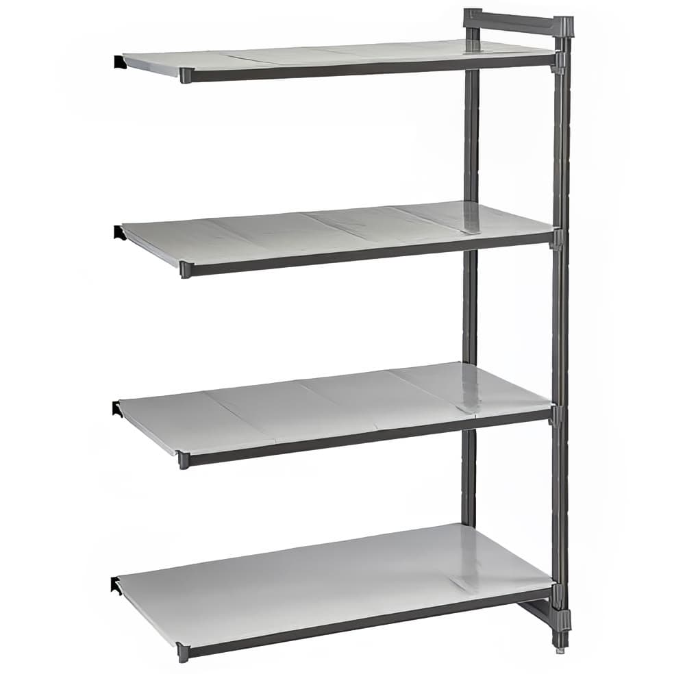 Cambro CBA215472S4580 54" NSF 4-Tier Polymer Shelf Kit - Camshelving® Basics Plus, 21"W, 72"H