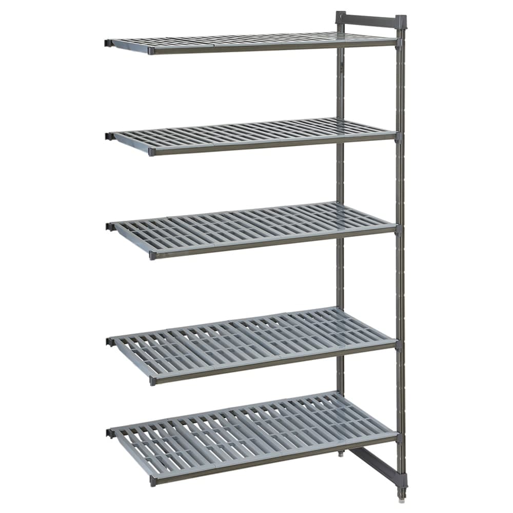 Cambro CBA243072V5580 30" NSF 5-Tier Polymer Shelf Kit - Camshelving® Basics Plus, 24"W, 72"H