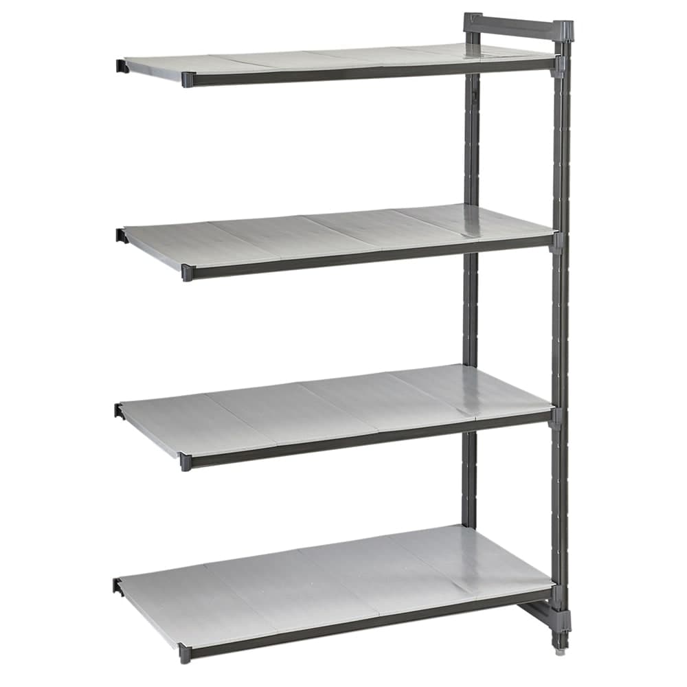 Cambro CBA243084S4580 30" NSF 4-Tier Polymer Shelf Kit - Camshelving® Basics Plus, 24"W, 84"H