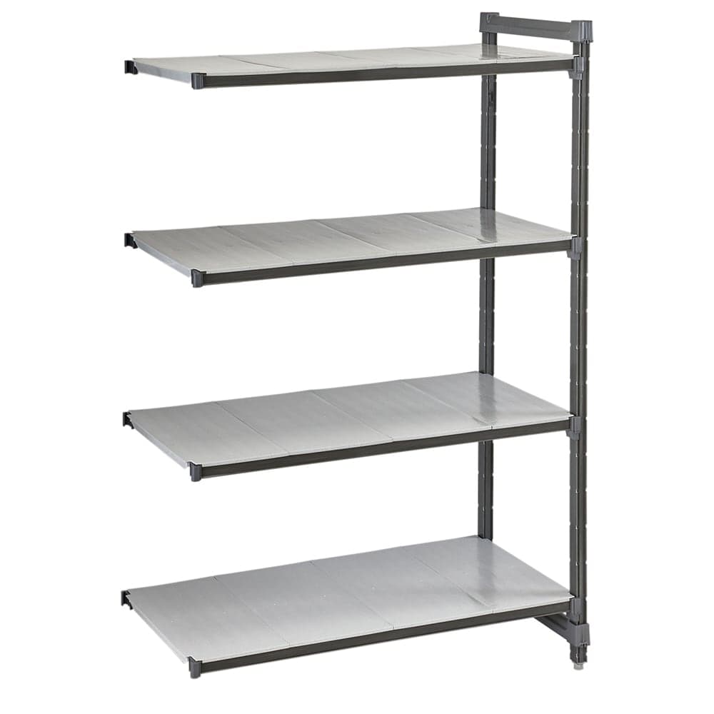 Cambro CBA243664S4580 36" NSF 4-Tier Polymer Shelf Kit - Camshelving® Basics Plus, 24"W, 64"H