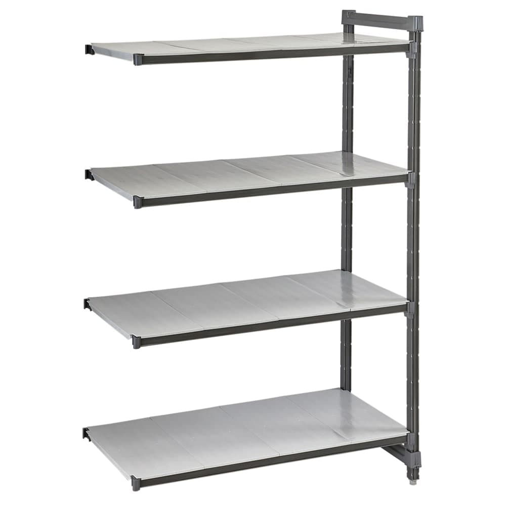 Cambro CBA244264S4580 42" NSF 4-Tier Polymer Shelf Kit - Camshelving® Basics Plus, 24"W, 64"H