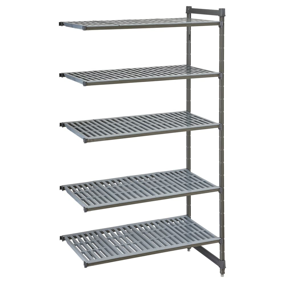 Cambro CBA244272V5580 42" NSF 5-Tier Polymer Shelf Kit - Camshelving® Basics Plus, 24"W, 72"H